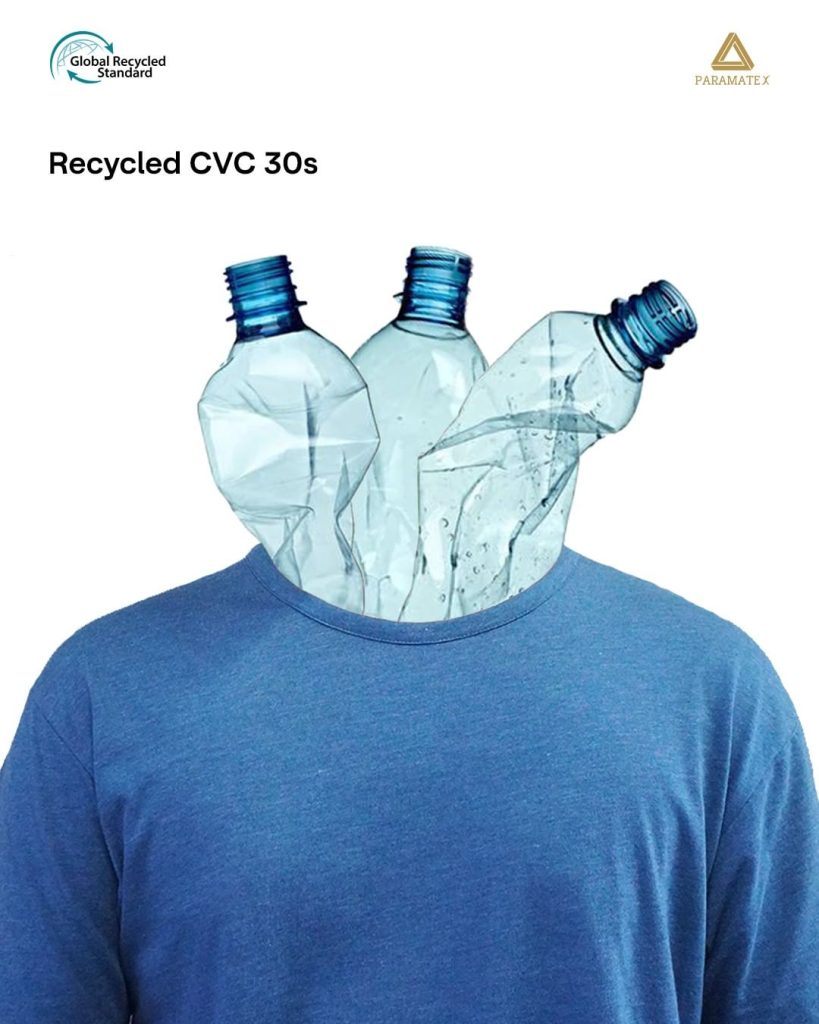 cvc 30s recycled fabric