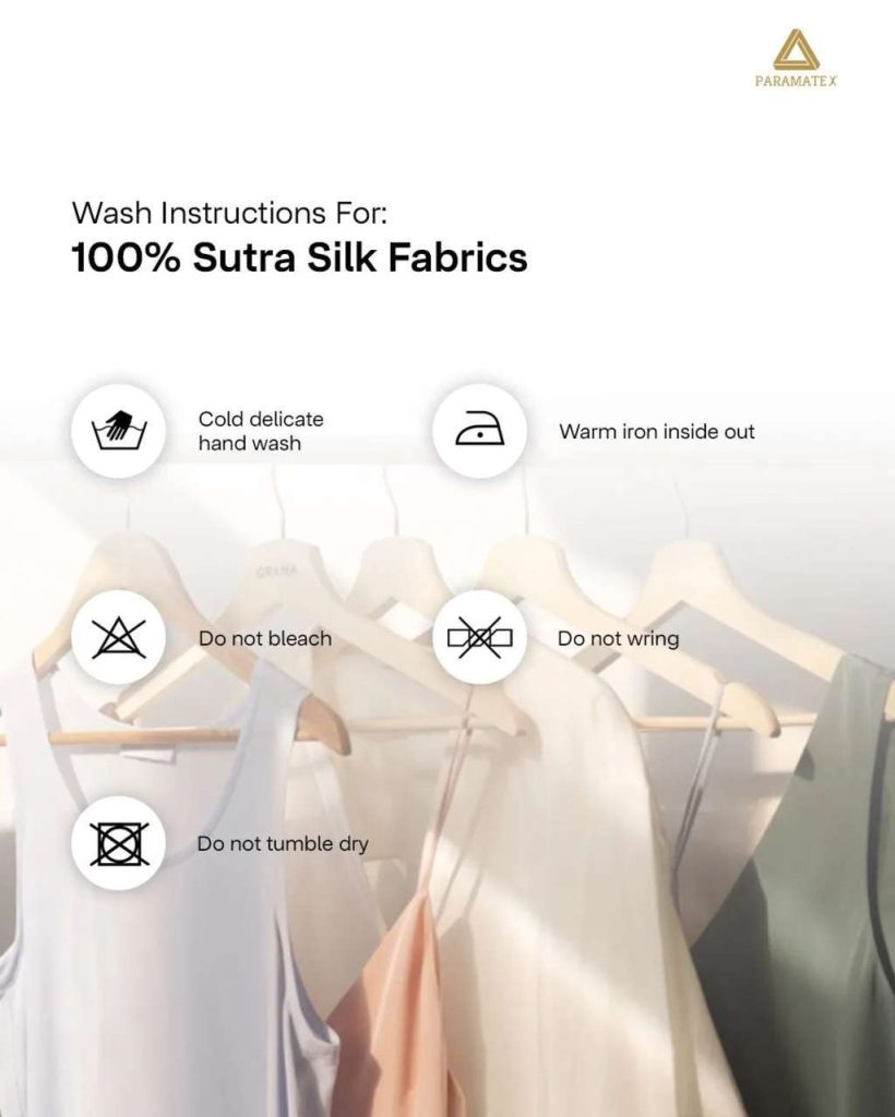 how to care sutra silk fabric