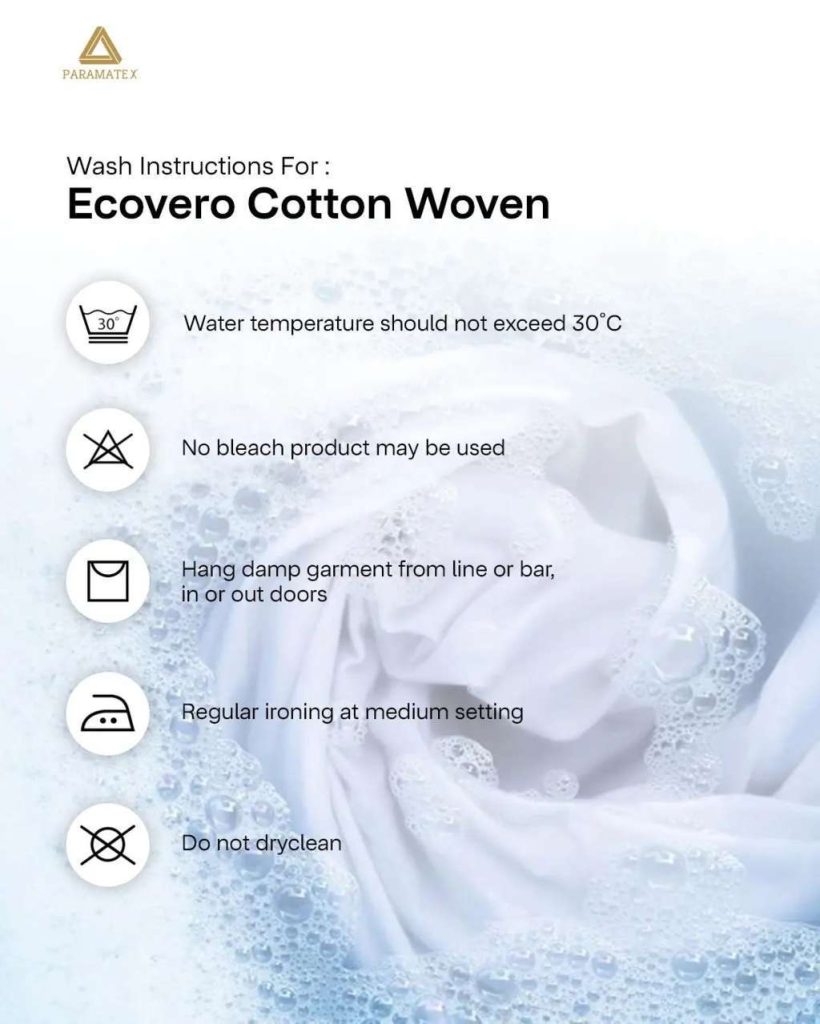 how to care ecovero cotton woven